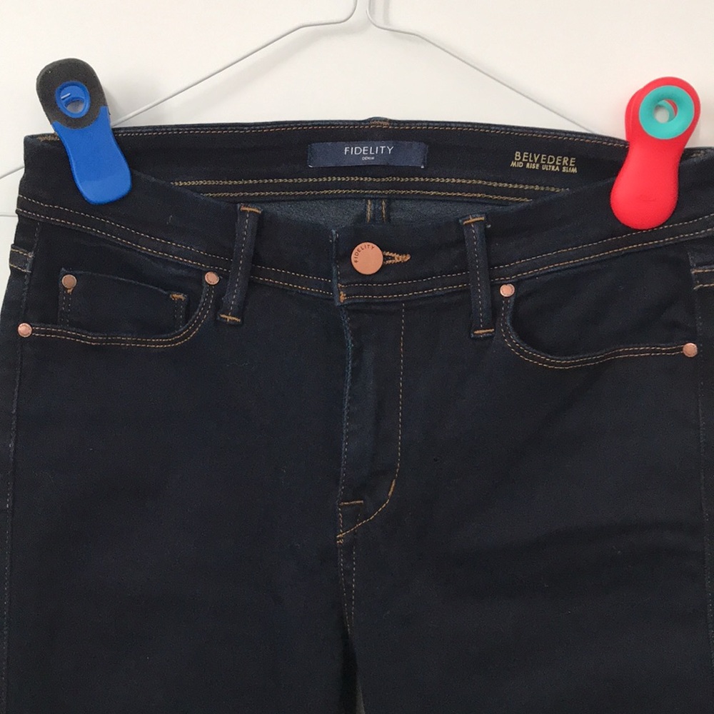 Fidelity Denim Belvedere Mid Rise Ultra Slim Blue - Picture 3 of 10